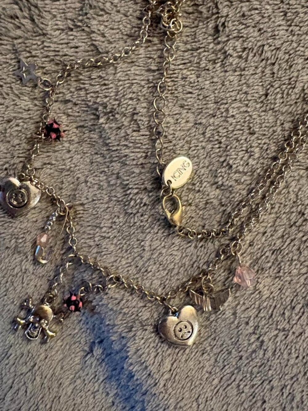 2000s emo charm necklace